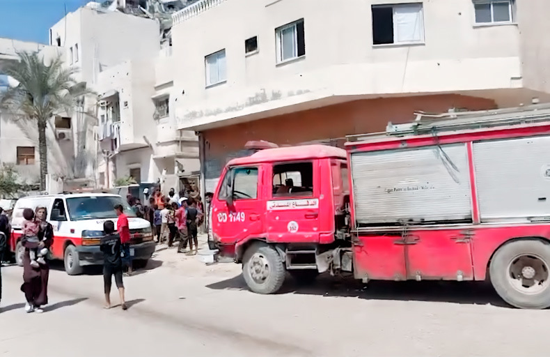 Oficina Human Appeal en Gaza tras ataque