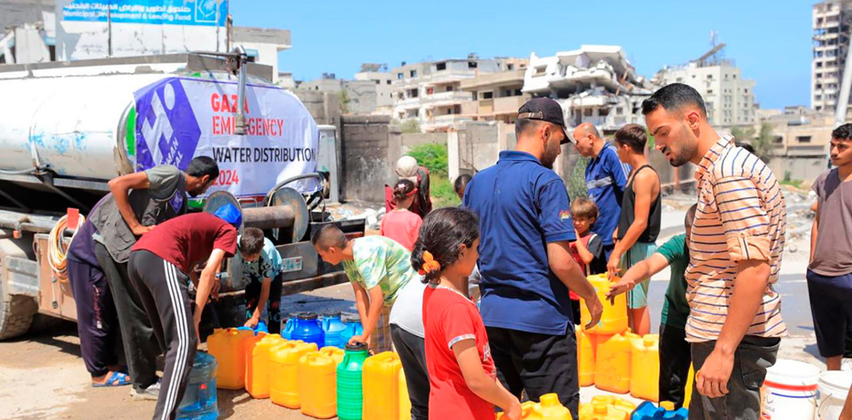 Agua potable para Gaza