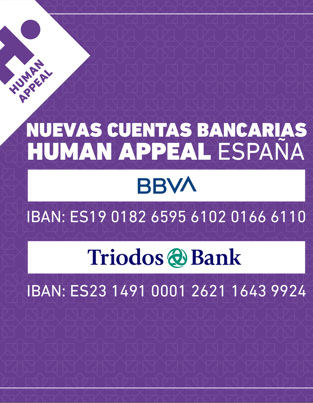 Cuentas bancarias de Human Appeal España - otras formas de donar