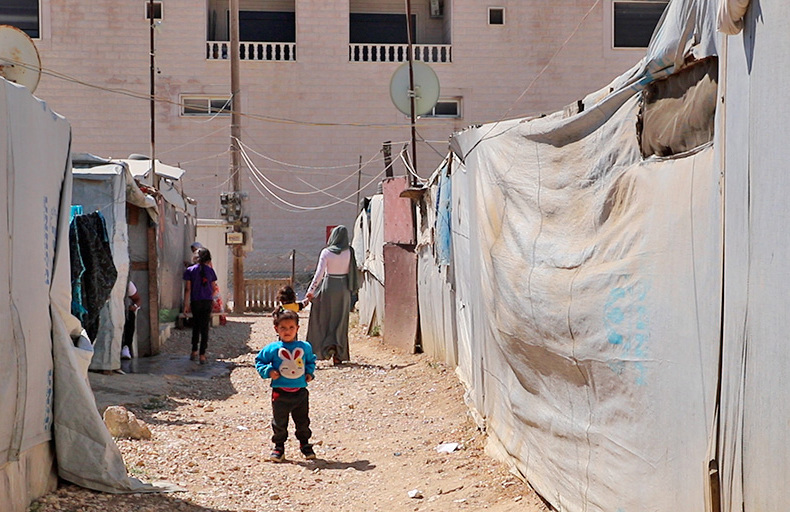 Campamento para refugiados sirios en Líbano