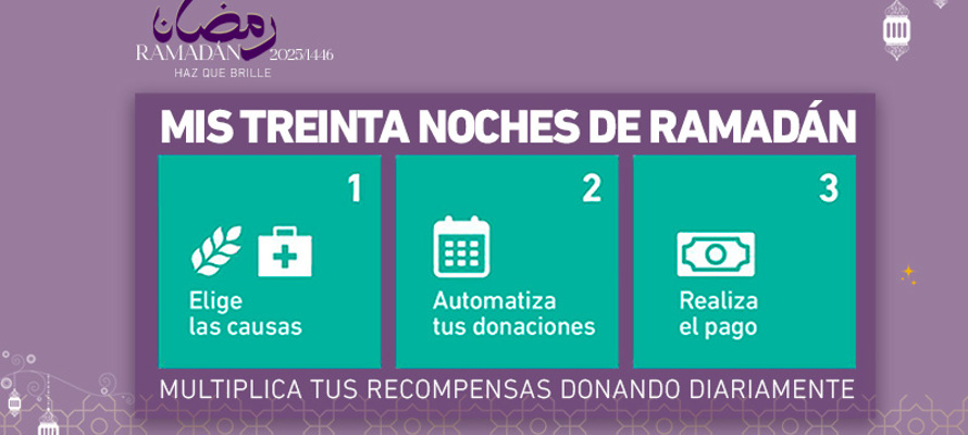 Mis 30 noches de Ramadán, automatiza tus donaciones y multiplica tus recompensas