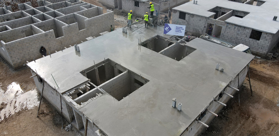 Fondo casas en Siria