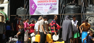 Verano 2025 - Agua paga Gaza, la Mejor Sadaqah - Reparto de camiones de agua de 20.000 litros durante agosto y septiembre en diversos campamentos para desplazados.
